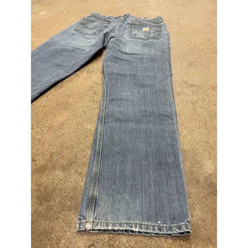 Carhartt‎ Jeans Mens 33x30 Blue Relaxed Fit Straight Leg Workwear 101483-988